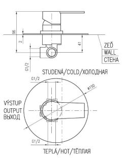 Смеситель для душа Rav Slezak Colorado CO183LCMATC черный