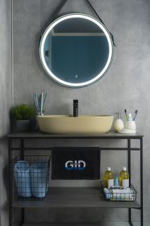 Раковина Gid Sr1346 53343 накладная светло-коричневая матовая 61x41x14