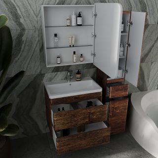 Подвесная тумба под раковину Style Line Атлантика Люкс Plus СС-00002340 70см старое дерево