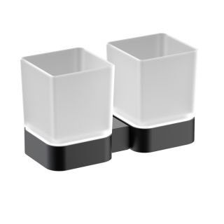 Стакан для зубных щёток двойной Timo Selene 14034/03 чёрный