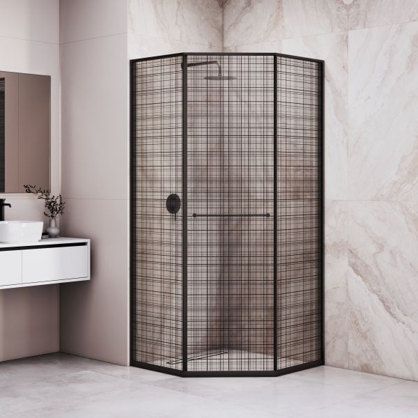 Душевой уголок RGW SV-82B "L" 33328200-244L 100x100 см чёрный