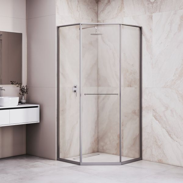 Душевой уголок RGW SV-82Gr "R" 33328200-110R 100x100 см серый