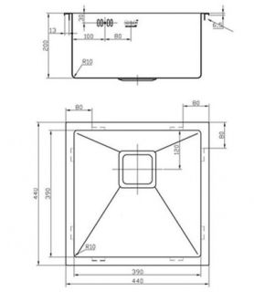 Мойка кухонная Zorg Inox PVD SZR-44 BRONZE