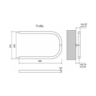 Полотенцесушитель водяной Terminus П-образный 320x400