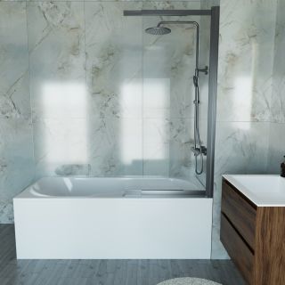 Ванна акриловая Vincea VBT-2A170-FR с каркасом 1700*750*480, пристенная, цвет белый