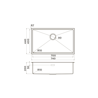 Мойка кухонная Omoikiri Taki 74-U/IF-LG светлое золото