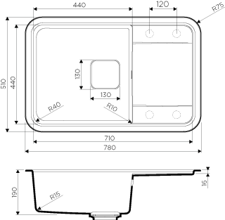 Мойка кухонная Omoikiri Tasogare 78-SA Artgranit/Бежевый