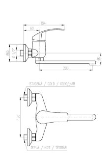 Смеситель для кухни Rav Slezak Mississippi MS001.5/26 хром