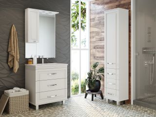 Напольная тумба под раковину Misty Терра 70см белый