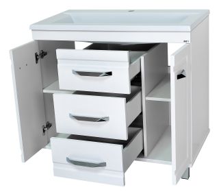 Напольная тумба под раковину Misty Терра 90см белый