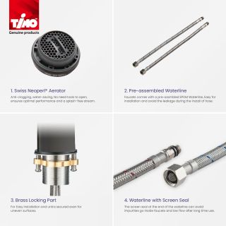 Смеситель для раковины Timo Briana 7111/03F чёрный