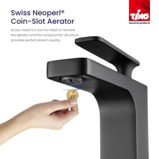 Смеситель для раковины с гигиеническим душем Timo Torne чёрный 4360/03G