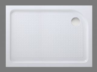 Душевой акриловый поддон 100x80см, левосторонний, белый BelBagno TRAY-BB-AH-100/80-15-W-L