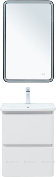 Тумба под раковину Aquanet Эмбер 330463 50 см белый матовый