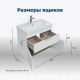 Тумба под раковину Aquanet Ирис New 310147 50 см белый глянец