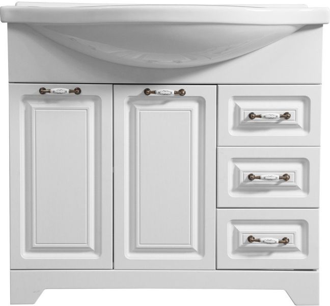 Тумба под раковину Stella Polar Кармела 90см ольха белая SP-00000175