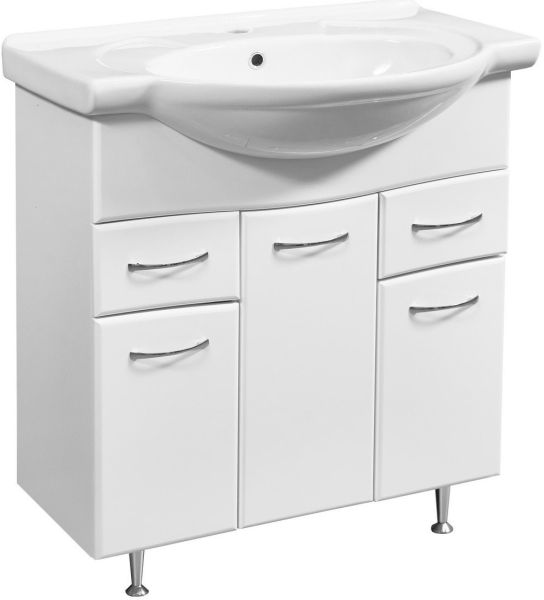 Тумба под раковину Stella Polar Концепт 80см белый SP-00000128