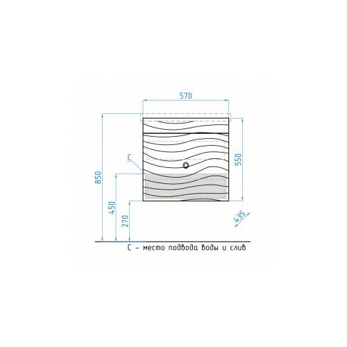 Тумба под раковину Style Line Вероника 60 ЛС-00000727