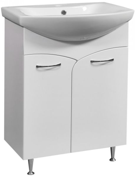 Тумба под раковину Stella Polar Волна 60см белый SP-00000052