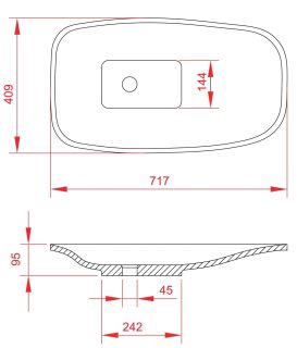 Раковина Montebianco Tuscany 13172 72см белый