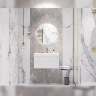 Тумба под раковину подвесная Velvex Compo tp.COM.9696.70.1Y белый глянец, 70 см