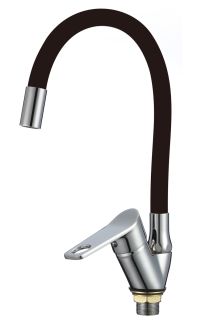 Смеситель для кухни РМС SL137BL-016F хром/чёрный