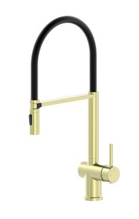 Смеситель для кухни Wonzon & Woghand WW-88438003-BG с гибким изливом брашированное золото