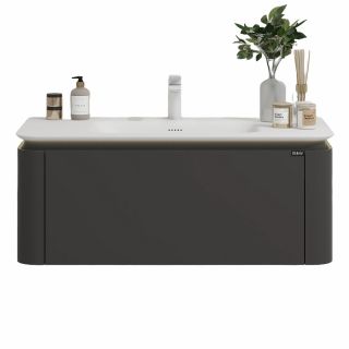 Тумба с раковиной Black&White Universe 9351200 120 см серый