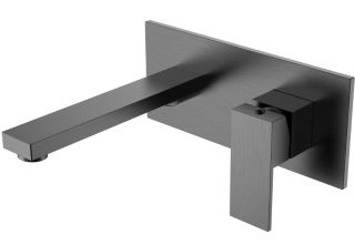 Встраиваемый смеситель для раковины Boheme Qubic 475-GM антрацит