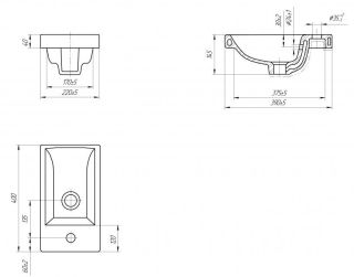 Мебельная раковина Cersanit Como UM-COM40/1 40см белый