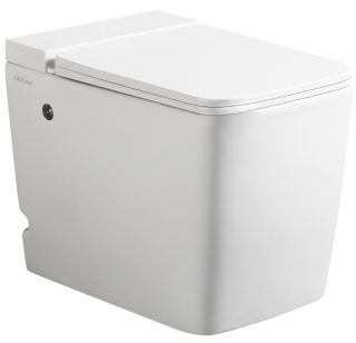 Приставной унитаз ABBER Rechteck AC1212P с импульсным смывом белый вертикальный выпуск