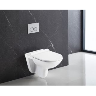 Унитаз подвесной Azario Pavia AZ-2142 безободковый с ультратонким сидением микролифт