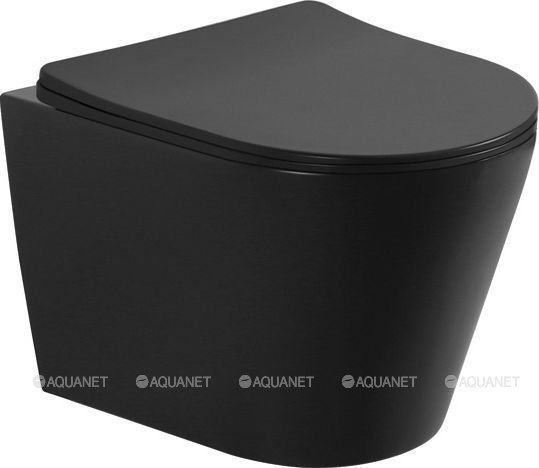 Унитаз подвесной Aquanet Rimless Atago 2.0 W LX-1905C 279090 чёрный матовый