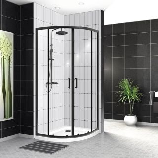 Душевой уголок BelBagno Uno 90x90см чёрный UNO-195-R-2-90-C-NERO