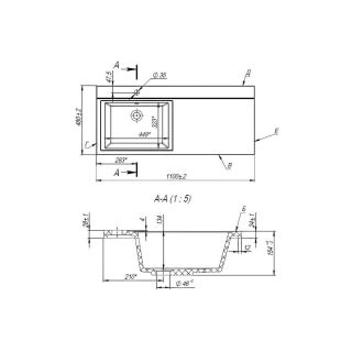 Раковина над стиральной машиной Maretti UM13SM36-844, белая