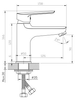 Смеситель для раковины ESKO Lagos Gun Metal LG26GM графит