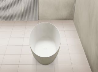 Ванна из искусственного камня ABBER Stein AS9625-1.6 160x75см белый матовый