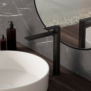 Смеситель для раковины Vincea Vogue (SS) VBF-2VS2MB, черный