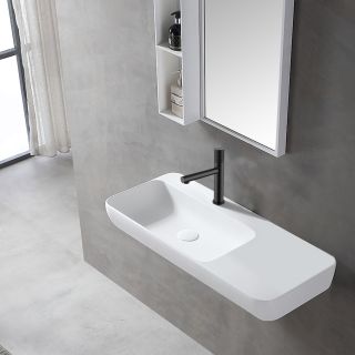 Смеситель для раковины Vincea Groove VBF-4G1MB однорычажный, черный