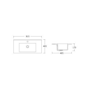 Раковина Vincea VBS-13980 81.5 см белая