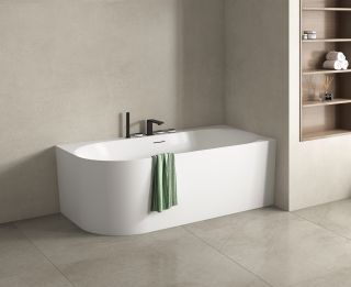 Ванна акриловая Vincea VBT-704-1800-R, цвет белый, щелевой перелив