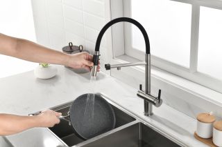 Смеситель для кухни Paulmark Gravity Gr213188-NI никель