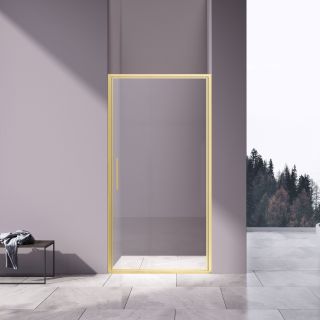 Душевая дверь Vincea Slim VDP-4SL900CLG профиль брашированное золото, стекло прозрачное