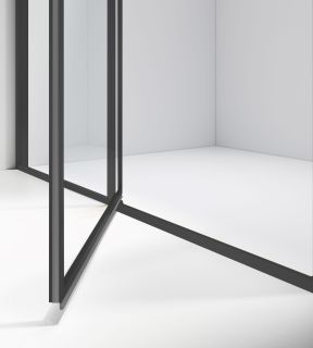 Душевая дверь Vincea Slim 8mm VDP-4SL120CLB, черный, стекло прозрачное