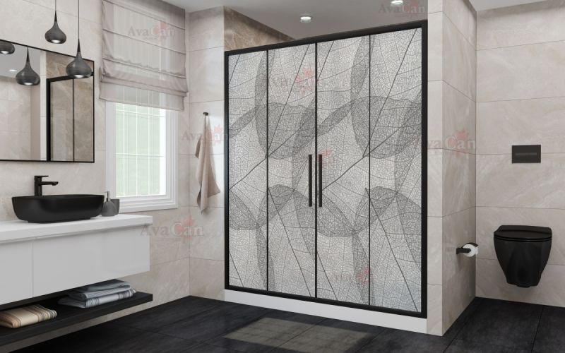 Душевая дверь в нишу AvaCan FB2 190-210 MT чёрный