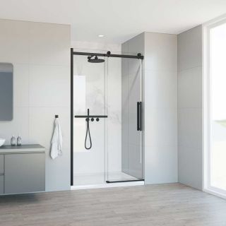 Душевая дверь Vincea Сomo Soft VDS-1CS130CLB, 1300, черный, стекло прозрачное