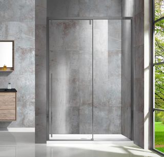 Душевая дверь Vincea Lugano VDS-1L120CLGM-1, 1200, вороненая сталь, стекло прозрачное