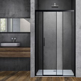 Душевая дверь Vincea Soft VDS-3SO130CLB, 1300, черный, стекло прозрачное