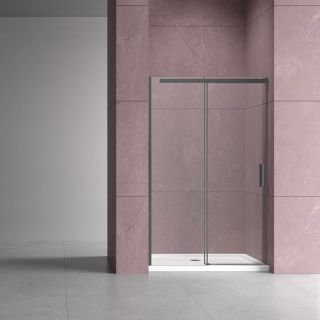 Душевая дверь Vincea Dice VDS-4D160CLGM, 1600, вороненая сталь, стекло прозрачное