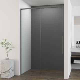 Душевая дверь Vincea Ultima VDS-7UL120CLGM, 1200, вороненая сталь, стекло прозрачное